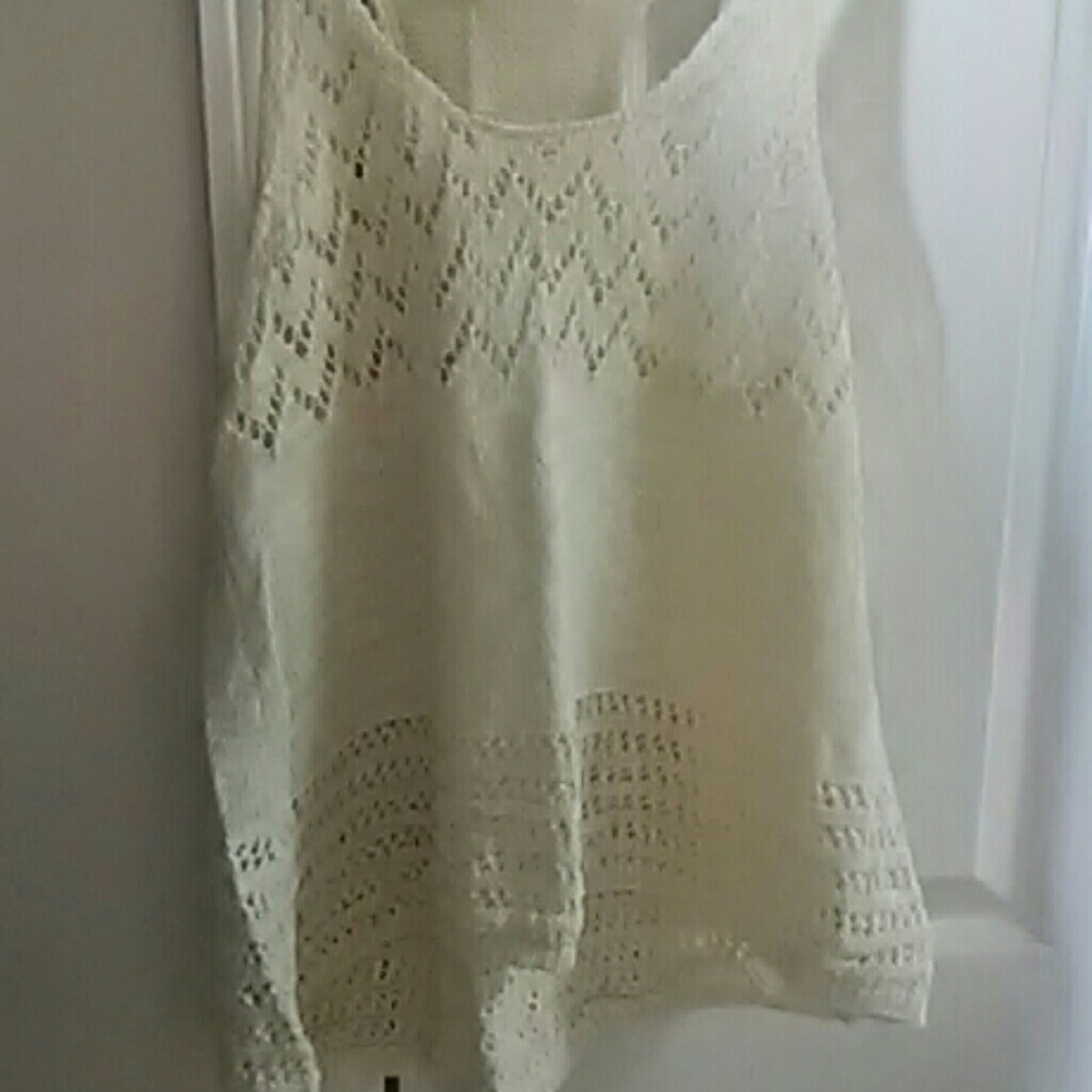 Tan crocheted top